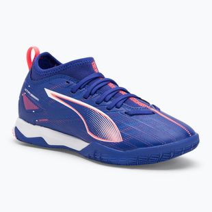Buty piłkarskie dziecięce PUMA Ultra 5 Match It + Mid Jr lapis lazuli/puma white/sunset glow