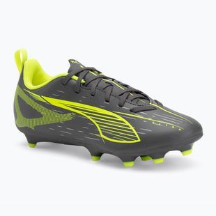 Buty piłkarskie dziecięce PUMA Ultra 5 Play FG/AG Jr matte aged silver/yellow alert/puma aged silver