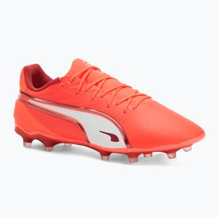 Buty piłkarskie męskie PUMA King Match FG/AG glowing red/puma white/red fire