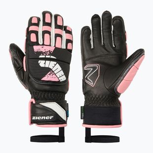 Rękawice narciarskie dziecięce Ziener Lanus-Z AS PR black/pink vanilla