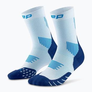 Skarpety kompresyjne męskie CEP Run Mid Cut 5.0 ice/blue