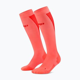 Skarpety damskie CEP Ultralight Tall 4.0 neon coral/red