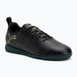 Buty piłkarskie dziecięce PUMA Future 8 Play It Jr puma black/fizzy light/green terrain