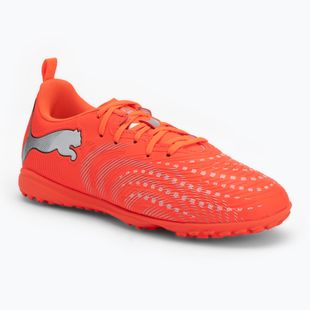 Buty piłkarskie dziecięce PUMA Future 9 Play TT Jr glowing red/puma white/puma black/puma silver