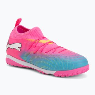 Buty piłkarskie dziecięce PUMA Future 9 Match TT + Mid Jr poison pink/puma wht/sun stream/bright aqua/puma blk