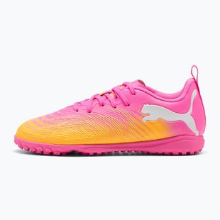 Buty piłkarskie dziecięce PUMA Future 9 Play TT poison pink/puma wht/sun stream/bright aqua/puma blk