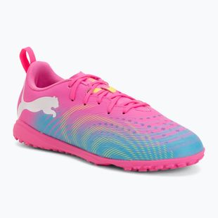 Buty piłkarskie dziecięce PUMA Future 9 Play TT poison pink/puma wht/sun stream/bright aqua/puma blk