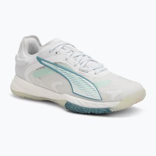 Buty do piłki ręcznej damskie PUMA Accelerate Nitro SQD 4 Game On puma white/baltic sea blue/fresh water
