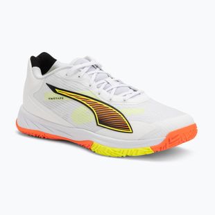 Buty do piłki ręcznej PUMA Accelerate Turbo 4 Game On puma white/glowing red/ultra blue