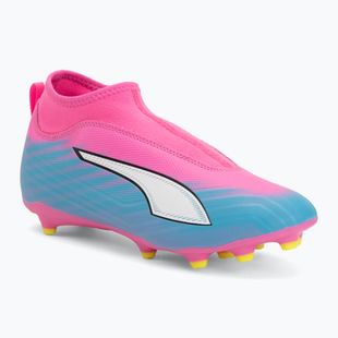 Buty piłkarskie dziecięce PUMA Ultra 6 Match+ LL FG/AG Jr poison pink/puma wht/sun stream/bright aqua/puma blk