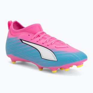 Buty piłkarskie dziecięce PUMA Ultra 6 Match FG/AG Jr poison pink/puma wht/sun stream/bright aqua/puma blk