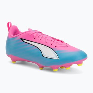Buty piłkarskie dziecięce PUMA Ultra 6 Play FG/AG Jr poison pink/puma wht/sun stream/bright aqua/puma blk