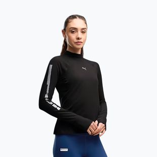 Longsleeve do biegania damski PUMA Run Brightstride Cloudspun puma Black