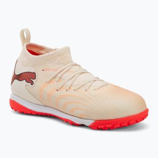 Buty piłkarskie dziecięce PUMA Future 9 Match TT+ Mid Jr sugared almond/puma white/ultra red/puma black