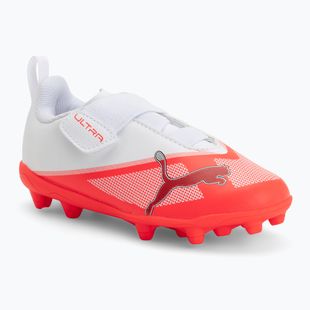 Buty piłkarskie dziecięce PUMA Ultra 7 Play V FG/AG RB Jr ultra red/puma black/puma white