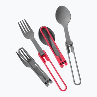 Zestaw sztućców MSR Folding Utensils Spoon & Fork 4 red/ grey
