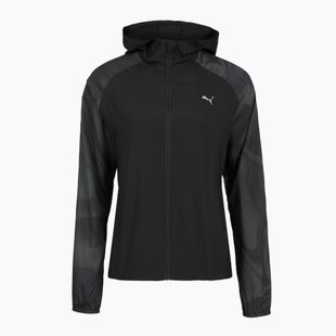 Kurtka do biegania damska Puma Run AOP Favorite Woven Jacket black