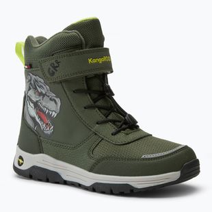 Śniegowce juniorskie KangaROOS K-MJ Edison EV RTX SL olive/limetta dino