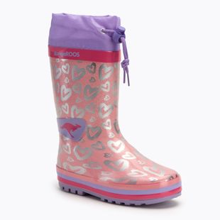 Kalosze dziecięce KangaROOS K-Rain lavender/metallic heart