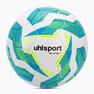 Piłka do piłki nożnej uhlsport Lite Soft 350 white/light blue/fluo yellow rozmiar 5