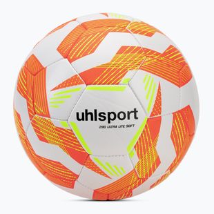 Piłka do piłki nożnej uhlsport Ultra Lite Soft 290 white/fluo orange/fluo yellow rozmiar 3