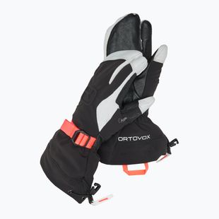 Rękawice narciarskie damskie ORTOVOX Merino Freeride 3 Finger black raven