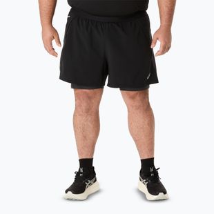 Spodenki do biegania męskie ASICS Road 2N1 5IN performance black/graphite grey