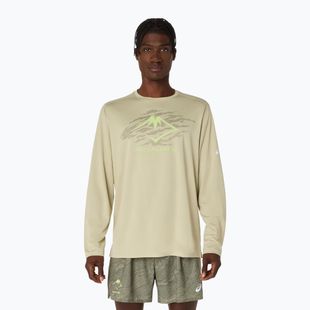 Longsleeve do biegania męski ASICS Fujitrail Logo LS khaki