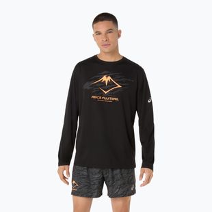 Longsleeve do biegania męski ASICS Fujitrail Logo LS performance black