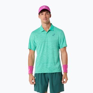 Koszulka tenisowa męska ASICS Match Jacquard Polo aurora green