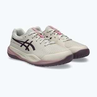 Buty do tenisa dziecięce ASICS Gel-Resolution X GS soft oat/dark aubergine