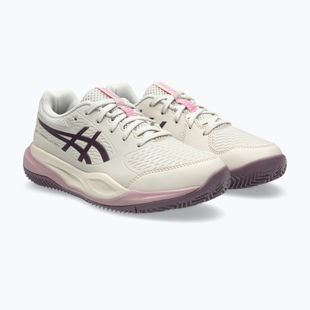 Buty do tenisa dziecięce ASICS Gel-Resolution X GS Clay soft oat/dark aubergine