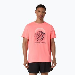 Koszulka do biegania męska Asics Fujitrail Logo Ss Top Sun Coral