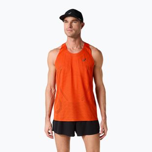 Koszulka do biegania męska ASICS Metarun Singlet cherry tomato
