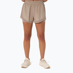 Spodenki do biegania damskie ASICS Nagino Run 2-N-1 greige