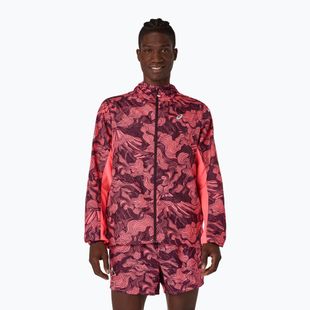 Kurtka do biegania męska Asics Fujitrail Packable Jacket blazing coral/dark aubergine