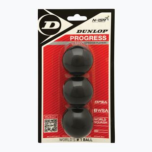 Piłki do squasha Dunlop Progress red dot 3 szt.