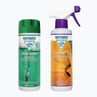 Zestaw do pielęgnacji odzieży przeciwdeszczowej Nikwax Tech Wash + TX.Direct Spray-On 2 x 300 ml