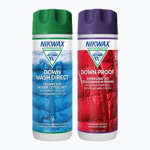 Zestaw do pielęgnacji odzieży i sprzętu wypełnionego puchem Nikwax Down Wash Direct & Down Proof 2 x 300 ml