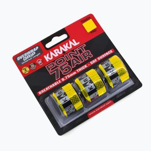 Owijka do rakiety squash Karakal Point 75 Air 3 pack yellow