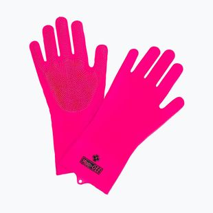 Rękawice do czyszczenia rowerów Muc-Off Deep Scrubber Gloves pink