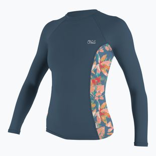 Longsleeve do pływania damski O'Neill Side Print Rash Guard copen blue/painted tropics