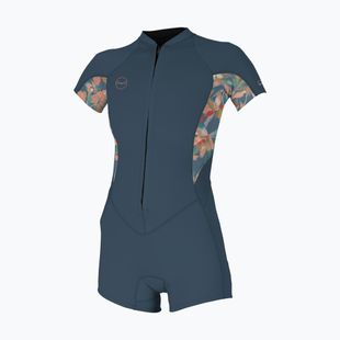 Pianka do pływania damska O'Neill Bahia 2/1 mm Front Zip Spring copen blue/painted tropics/copen blue