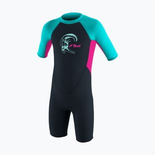Pianka do pływania dziecięca O'Neill Toddler Reactor-2 2 mm Back Zip slate/berry/lighta aqua