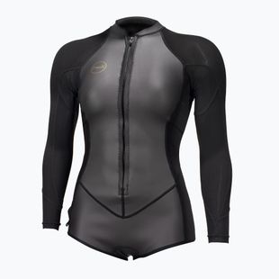 Pianka do pływania damska O'Neill Bahia 2/1 mm Front Zip Short Spring glide black/black