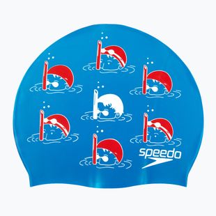 Czepek pływacki dziecięcy Speedo Slogan Print blue