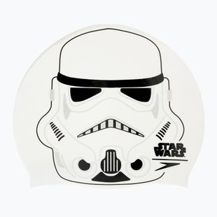 Czepek pływacki dziecięcy Speedo Slogan Print white/grey