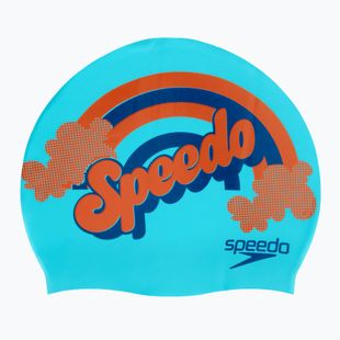 Czepek pływacki dziecięcy Speedo Slogan Print blue/navy
