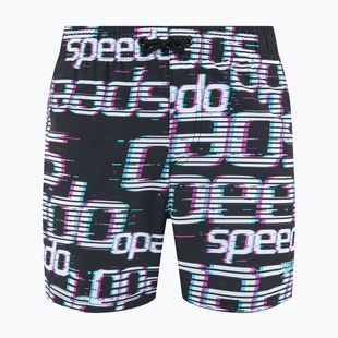 Szorty kąpielowe dziecięce Speedo Printed 13" logo black/white/diva