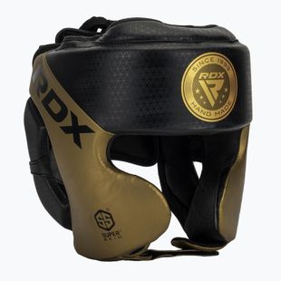 Kask bokserski RDX L1 Mark Pro Cheek Boxing Training Head Guard golden